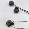 Нерегулярный натуральный гранат Камень ручной работы веревки плетеные ожерелья с цепочкой для женщин Девушка Мода Заживление энергии Ювелирные изделия