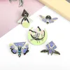 Brooches Pins Green Luminous Design Enamel Firefly Insect Lapel Badges Fashion Animals Gifts For Friends Wholesale JewelryPins Kirk22