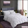 Bedding Sets Supplies Home Textiles & Garden Set Luxury Egyptian Cotton Duvet Er 3Pcs Family Size Premium Grey Soft Pillowcase Queen King Dr