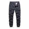 Men's Pants Men's Casual Pure Cotton Loose Straight Leg Overalls Fashion Sports Camouflage Multi-Pocket Printing Trousers