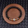 Kralen strengen stiksel kubieke zirkoon mode sieraden mat onyx stenen tijger combinatie kralen armband elastische rek mannen geschenk kent22