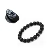 Strands 10mm Noir Mat Pierre Perles Bracelets Bouddha Hommes Perlé Méditation Jewlery