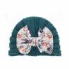 Children Hat Baby Wool Hats Winter Warm bow knit caps Pullover caps 9195