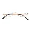 Sunglasses Cat Eye Reading Glasses Women Men Metal Half Frame Presbyopic Eyeglasses Female Male Semi Rimless Hyperopia Spectacles289N