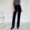 Mama dżinsy kobieta wysoka talia czarne niebieskie spodnie denimowe taille haute jeansy proste szerokie nogi streetwear 90. styl vintage Donna 210809