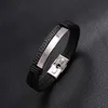 pulseiras de pulseira de pulseira puxinho em branco Bra￧a de fivela de a￧o inoxid￡vel para homens j￳ias de moda de moda e arenoso