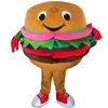 Prestaties Mooie Hamburger Mascotte Kostuum Halloween Fancy Party Dress Sport Club Cartoon Karakter Pak Carnaval Unisex Volwassenen Outfit Evenement Promotionele Props