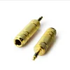 35mm hane till 65mm 14quot kvinnlig adapter jack plug stereo hörlurar mikrofon ljudomvandlare av guld plated9313761