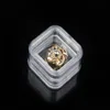 40*40mm Transparent Floating Display Case Earring Gems Ring Jewelry Suspension Packaging Box PET Membrane Stand