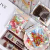 Flat Laser Color Resealable Bags Holographic Zip Lock Bag Foil Pouch Christmas Gift Package Food packaging