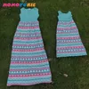 Mamãe e Me Família Correspondência Mãe Filha Vestidos Roupas Listrado Mamãe e Filha Vestido Crianças Parent Parent Filial Outfits 210713