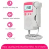 Doppler Fetalbaby Heart Detector Monitor Com 3.0MHz Sonda Medical Ultrassonom Represo Curva LCD Não Exibir radiação