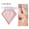 Handaiyan Blandad färgkristall Highlighter Facial Bronzers Powder Palette Professionell Illuminator Face Makeup DHL Gratis frakt