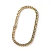 Collar de cadena de eslabones cubanos de oro de acero inoxidable, collares de plata para hombre, joyería de Hip Hop de 8/10/12mm