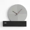 Wall Clocks Digital Clock Modern Design Living Room Luxury Led Wood Watch Silent Large Home Decor Mechanism Gift