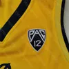 Wsk NCAA College California Golden Bears Camisa de Basquete Jaylen Marrom Amarelo Tamanho S-3XL Todos Bordados Costurados