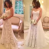 Gorgeous Lace Wedding Dresses Bridal Gown With Spaghetti Straps Detachable Train Custom Made Sexy Backless Beach Vestidos De Novia 403