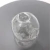 Mini narghilè a doppio strato con bruciatore a nafta in vetro a forma di teschio