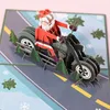 3D Pop Up Noel Davetiyesi Noel Tebrik Kartı Sevimli Karikatür Noel Baba Selamlar Kartları Hediye Kartpostal Çocuk Hediyeler