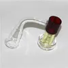 Rökning Vakuum Up Oil Quartz Bangers med Glöd i de mörka pärlorna TERP SLUPPER BANGER DOMELESS Nail For Glass Bongs 14mm Man Kvinna