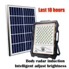 LED Solar Lamping Lamp 100W 200W 300W 400W 600W Super Bright Lens Radarsensorinduktion Spotlight utomhusbelysning