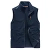 5XL Men Spring Outwear Thick Warm Fleece Sleeveless Vest Jacket WaistCoat Men Autumn Casual Outfits Tactical Vest Men Plus 211120