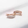 925 Sterling Silver Womens Earrings Classic Clear CZ Elegant Gifts Rose Gold Plated Engagement Promise Jewelry1091677