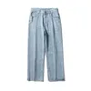Męskie dżinsy Czarne Niebieskie Baggy Mężczyźni Moda Bawełna Casual Nogi Streetwear Loose Hip-Hop Proste Dżinsowe Spodnie Męskie M-3XL