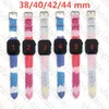 Luxury Designer Watchbands Watch Strap 42mm 38mm 40mm 44mm iwatch 2 3 4 5 7 SE Bands Leather Bracelet Fashion Stripes watchband 41mm 45mm