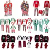 Newchristmas Family Pajamas Sets Dad mama dzieci rodzina pasująca Boże Narodzenie świąteczna noc świąteczna noc piżamowa noszenie EWA18398310499