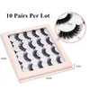 10 Pairs Faux Vizon Saç Yanlış Sahte Kirpikler 6 Stilleri Kalın El Yapımı Göz Lashes Uzantıları My1001