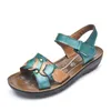 Casual Genuino Sandali di Cuoio Delle Donne Wee Sandali Della Piattaforma Scarpe Estive Delle Signore Sandali Scarpe da Spiaggia Chaussures Femme Taglia 43 X0728