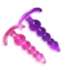 NXY Sexo Anal Brinquedos Plug Soft Silicone Butt Brinquedos Vaginal G Spot Stimulation Backyard Bead Masturbação Mini Dildo Toy para Mulheres Gay 1202