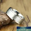 ZORCVENS Black Silver Color Ring Men's Wedding Brands Stainless Steel Rotatable 8mm Male Anel Stylish Punk Ring for Man Factory price expert design Quality