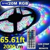 Strängar 3528 LED -strip Light RGB Flexibel bandbandlampa med fjärrkontroll för TV -skrivbordsskärmdekorativ bakgrundsbelysning