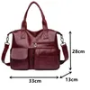 Umhängetasche für Frauen Casual Große Kapazität Multi-Pocket Tote Handtaschen Luxus Weiche Leder Crossbody Weibliche Messenger Bags