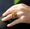 2021 Luxury Mens smycken Love Ring Designs unisex rostfritt stål tre cirkel romerska siffror vita diamantringar kvinnor ros Gol2648