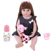 NOUVEAU 56CM Reborn Baby Toddler Doll Réaliste Adorable Babies DOLL Très Doux Full Body Silicone Poupées Jouet De Bain Bonecas Xmas Gift Q0910