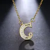 Pendant Necklaces Custom Initial Letters Chain Pendants Women's Zircon Hip Hop Jewelry With Gold Color Cuban Party Wedding Gifts