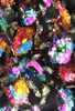 Tessuto LASUI 1 Yard Splendido Colore Paillettes Cluster Fiore Lucido Mancanza Maglia Abito High-end Custom Designer X0770