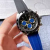 Orologi di marca da uomo multifunzione 3 quadranti stile cinturino in caucciù colorato orologio da polso al quarzo di buona qualità piccoli quadranti possono funzionare X199223M