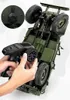 RC camion Q65 110 2 4G 4WD voiture convertible télécommande lumière quatre roues motrices tout-terrain militaire escalade jouets 210729293M3100131