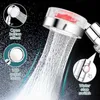 360 Rotated Rainfall Shower Head High Pressure Water Saving Spray Shower Head Bathroom Hand-held Pressurized Massage Shower Head 210724