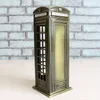 British Wood Money Coin Box Piggy London Street Bronze Telefoon Baard Bank Souvenir Model Doos Meubels