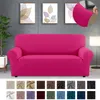 Solid Color Sofa Covers voor Woonkamer Polyester Moderne Elastische Corner Couch Cover Snipcovers 1/2/3/4 Seele 211116