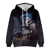 Luvtröjor herr Sweatshirts 2022 Arcane Jinx Hoodie3D Trendigt tryck All-match Harajuku Unisex Hoodie Toppar Herrkläder