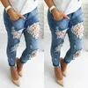 Vrouwen Jeans Vrouw Lente Zomer Mode 2021 Plus Size Slim Fitted Ripped Vrouwelijke Toevallige Skinny Gat Potlood Kant Broek