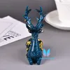 Dark Blue Deer Crystal Ball Display Stand Resin Room Decor Sphere Stand 1 order