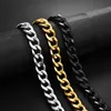 3-11mm Edelstahl Halskette Kette Männer Lange Curb Link Halsband Männlich Weiblich Gefüllt Solide Halskette Schmuck Weihnachten geschenk