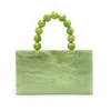 Вечерние сумки Роскошные акриловые Сумки сцепления Bolsa Feminina Зеленые Сумки для Женщин Цепочка Crossbody Дизайнер из бисера Ручка